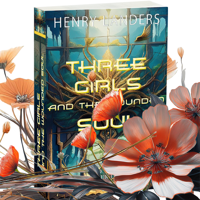 Buchcover von Henry Landers zweiten Roman Drei Mädchen und das verletzte Selbst